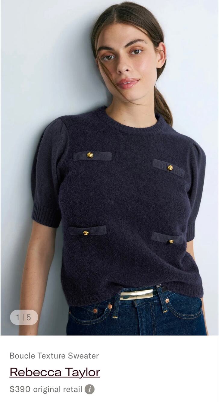 Rebecca Taylor Bouclé Texture Sweater |  | XS | MSRP $390